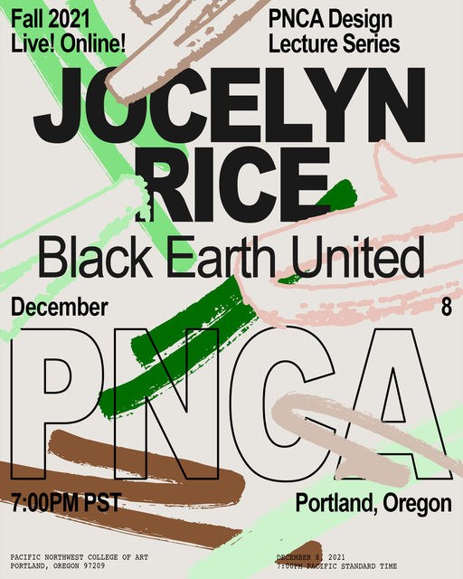 Fall 2021 Design Lecture Series poster, featuring Jocelyn Rice