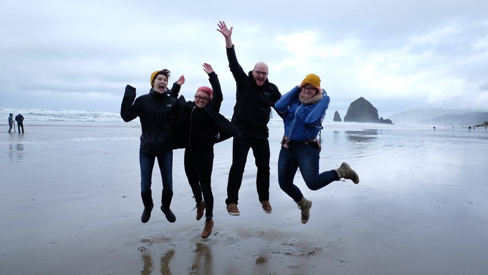 Students at the Oregon Coast