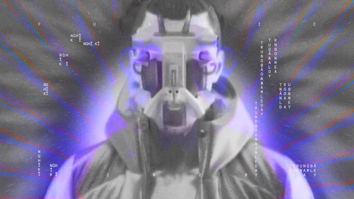 a grayscale figure with a mask with gradient blue-like spiked aura